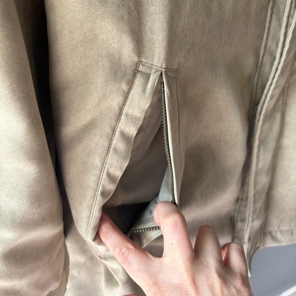 Bellasoft size XXL Beige Jacket, zip up and button up, suede feel, oversized - Picture 6 of 8